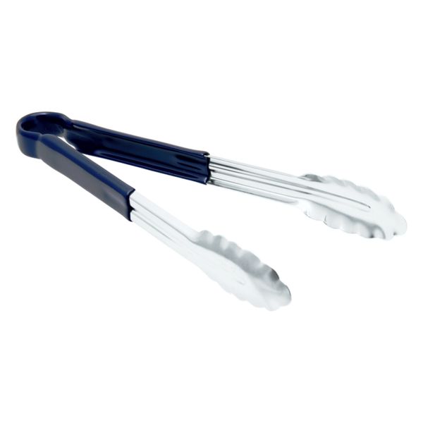 Regent Tongs Stainless Steel Polycoated Blue, (317x40x20mm)
