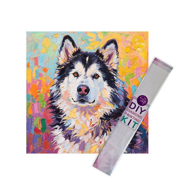 Diamond Painting DIY Kit,Full Drill, 30x30cm - Dog