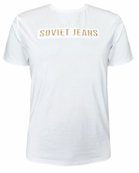Soviet Sharp Mens Short Sleeve Fashion T-Shirt - White