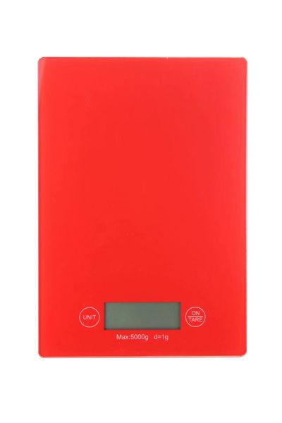 Businerg Red Digital 5kg Slim Line Kitchen Baking Scale