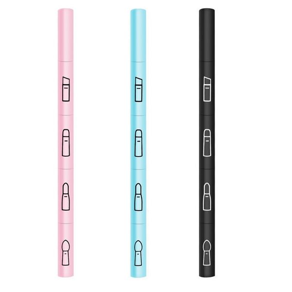 3-Piece Makeup Brushes 4in1 Detachable Mini Portable Brushes