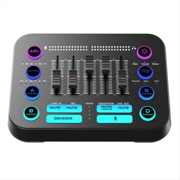 48V X1Pro Bluetooth Audio Mixer With M8 Microphone Voice Changer