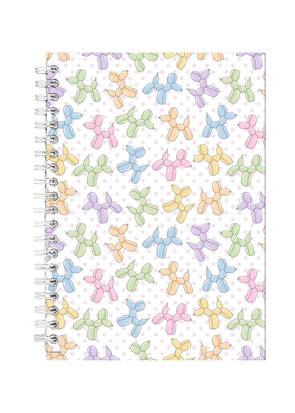 Balloon Dog Pattern 3 Gift Idea Writing Book Notepad Notebook A4 505