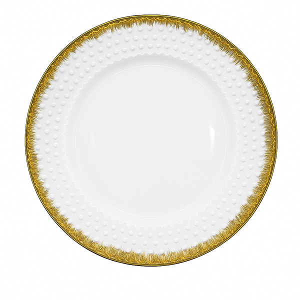 Gold-Rimmed Ceramic Plate - 27.5cm, For Dining