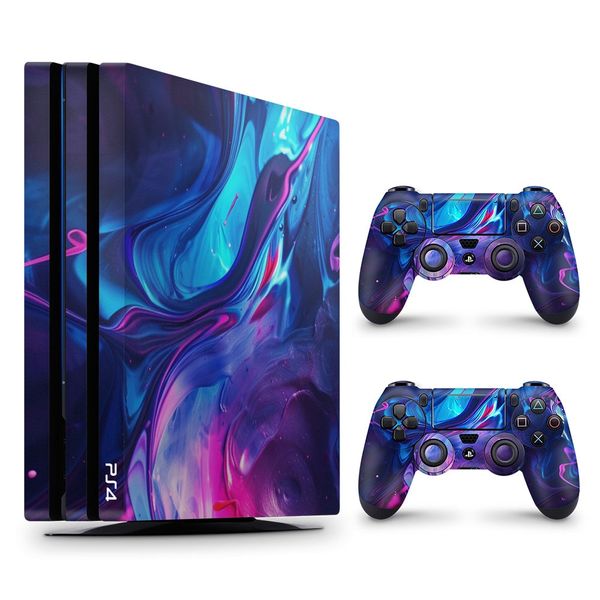 Decal Skin Compatible with PS4 Pro - Abundant Fluid Art (Decal Only)