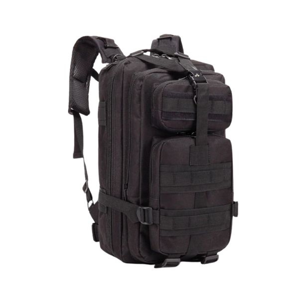 ALANES 30L Tactical Backpack Outdoor Hiking Camping Bag-Black