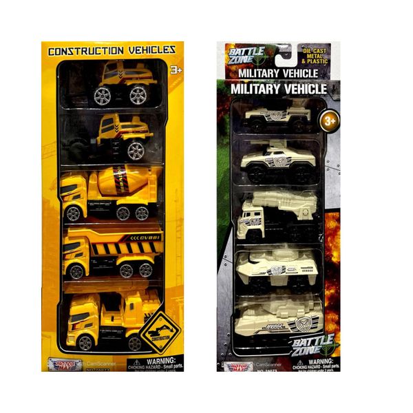 Motormax - Die-Cast Vehicle Bundle - Construction &amp; Military - 10 Pack