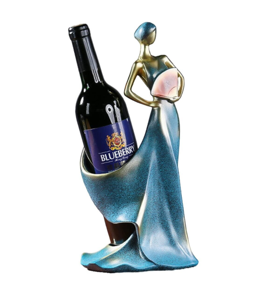Dancing Girl Bottle Holder, Creative Design, Blue