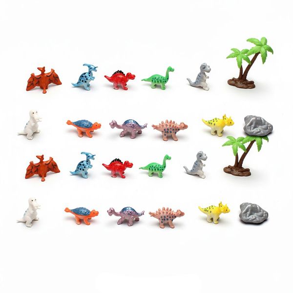 2 Pack 12Pcs Per Pack Mini Dinosaur Toy Set - Fun &amp; Educational