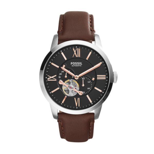 Fossil Townsman Automatic Leather Watch Brown-ME3061