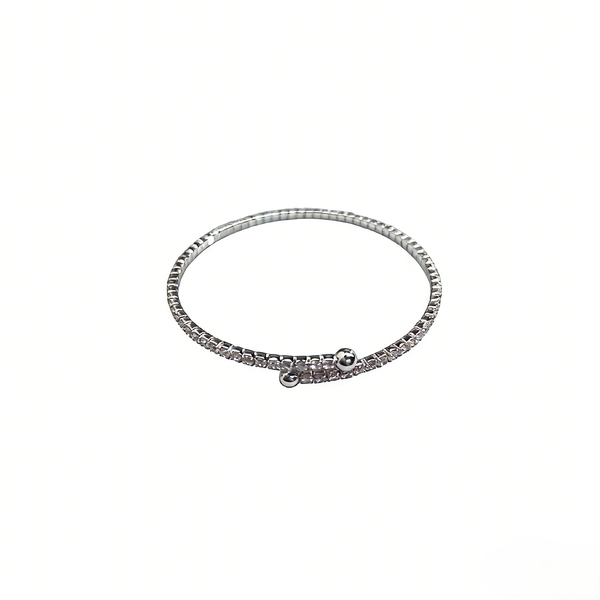 ZELTRYN Minimalist Zircon Geometric Open Bracelet