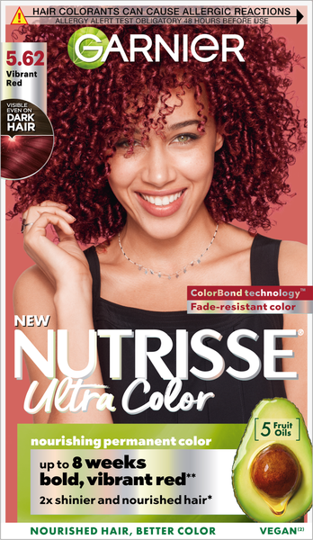 Garnier Nutrisse Permanent Hair Dye 5.62 Vibrant Red