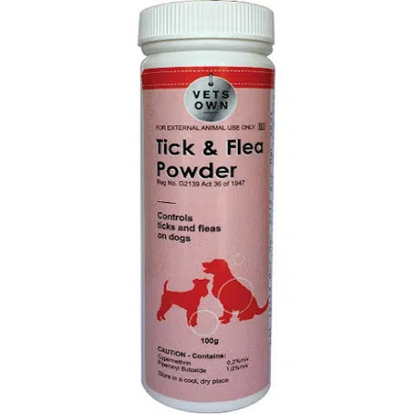 Vets Own - Tick And Flea Powder 100G For Dogs