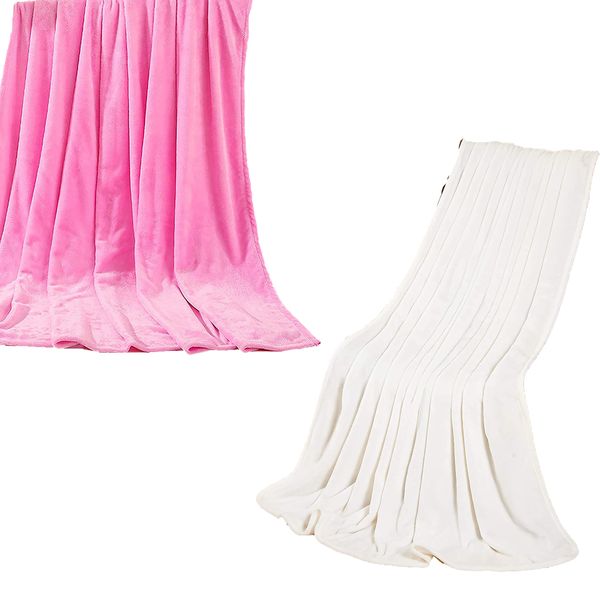 Soft Warm Flannel Blanket,2 Pieces Value Pack. Multiple colour.