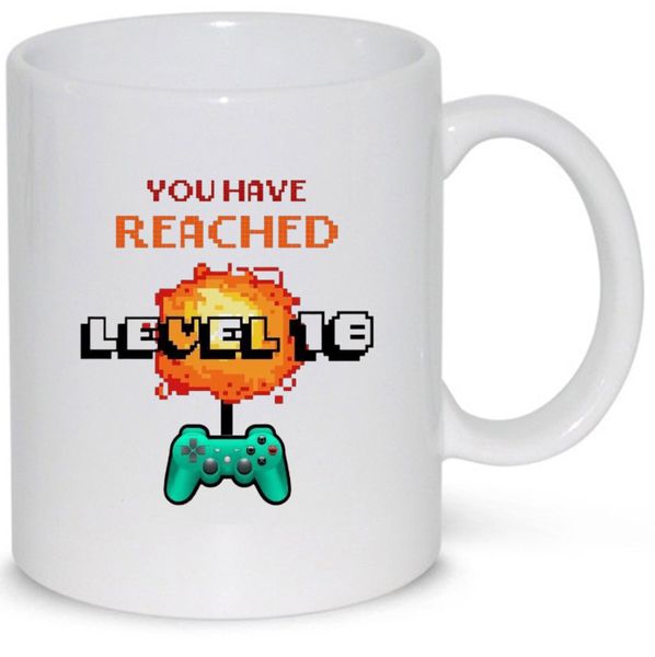 18th Birthday You've Reached Level 18 Gift Mug