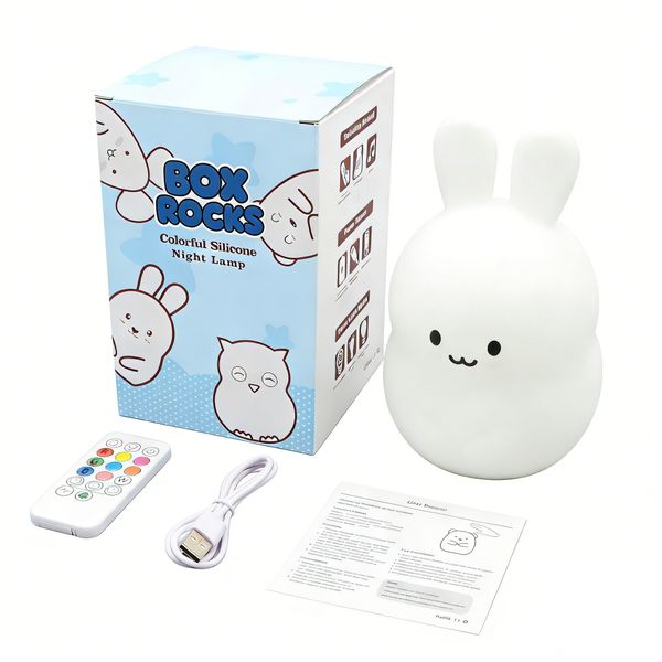 Rabbit Night Light for Kids Bedside Lamp for Children