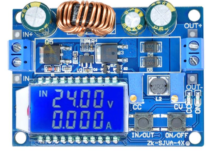 Antwire ZK-SJVA-4X 35W 4A Buck-Boost Converter, Adjustable, with LCD Disp