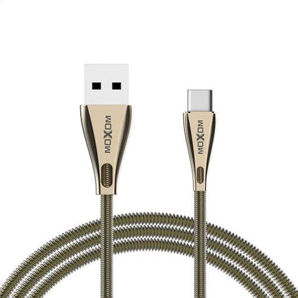 Moxom CC-31 Smooth Spring USB to Type-C Cable - 1 m, Fast Charge