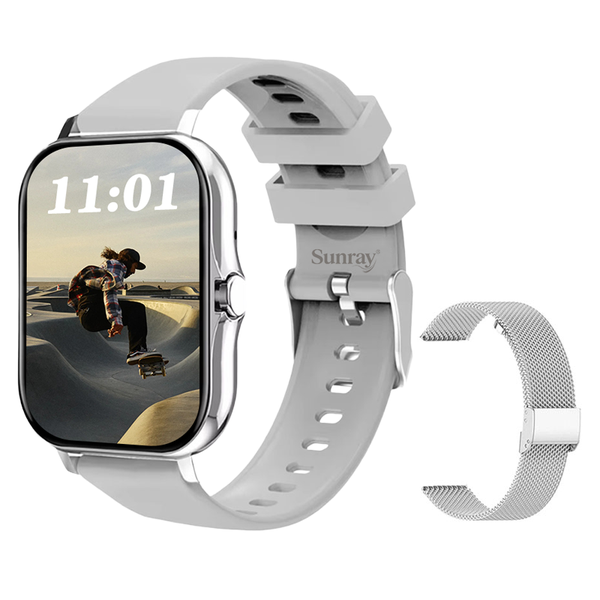 SUNRAY Smart Watch for Men , 1.83" HD, Bluetooth Calling, Dual Straps