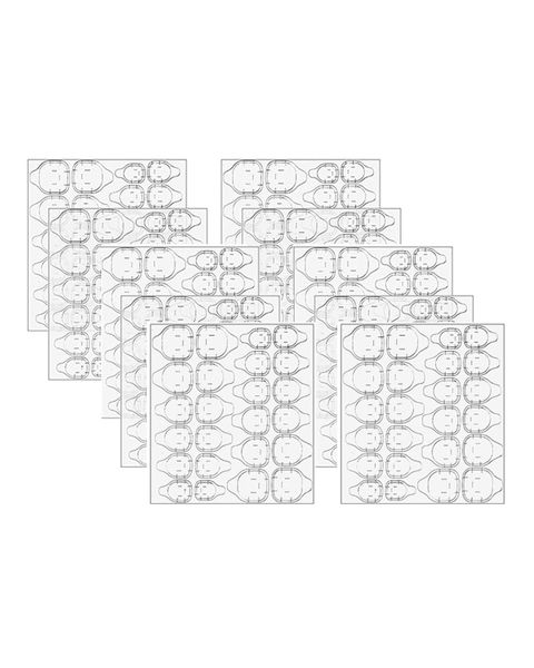 10 Sheets of Double-Side Nail Glue Stickers