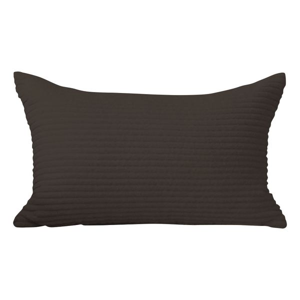 Pandok - Velvet Corduroy Scatter Cushion Cover with Inner - Chocolate