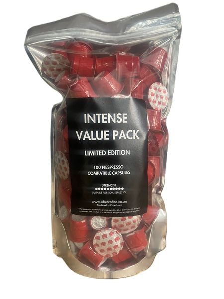 Intense Coffee Capsules Nespresso Compatible by Uber Coffee 100