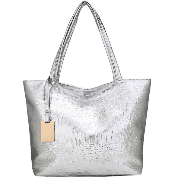 Ladies Leather Handbags, Handbags, Ladies Shoulder Bags,-Silver