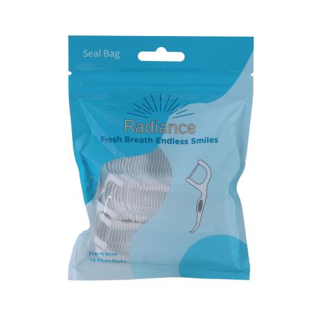 Radiance Complete Floss Picks, Dental Floss Picks - Fresh Mint - 75 Pack Image