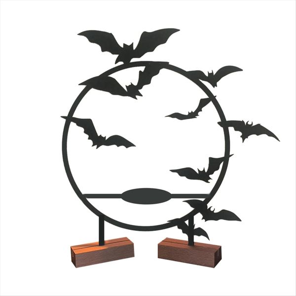 Halloween Candlestick Holder Halloween Statue Candlestick Bat Wall Decor