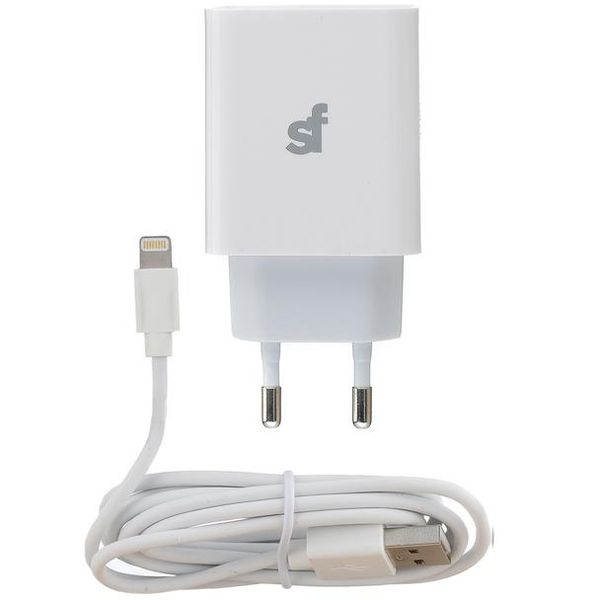Superfly 38W Dual USB PD and QC Wall Charger with Lightning MFI Cable