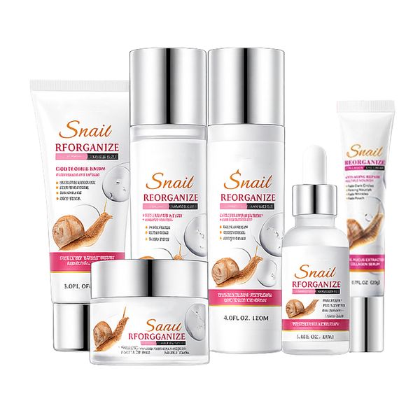 6 Skin Care Set Snail Collagen Moisturizing Anti-Aging Repair Nourish