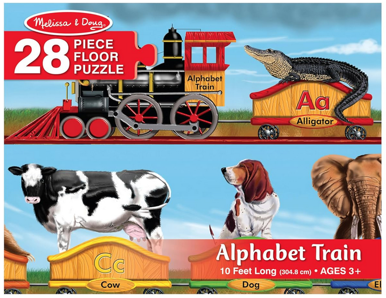 Melissa &amp; Doug Alphabet Train Floor Jigsaw Puzzle (28 Piece)