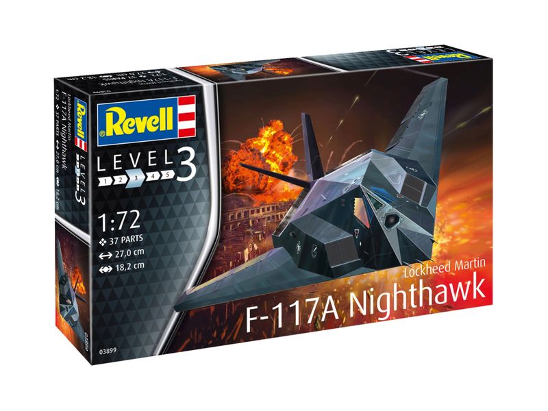 Revell 1/72 Lockheed Martin F-117A Nighthawk Plane Plastic Model Kit