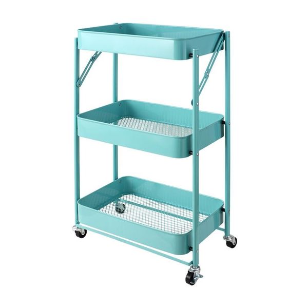Boo-Foldable Storage Trolley Cart Home Kitchen Storage Cart
