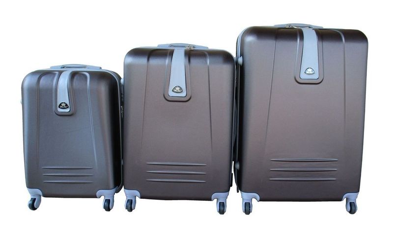 3-Piece ABS Luggage Set-Hard-Shell - Spinner Wheels/Telescoping Handles