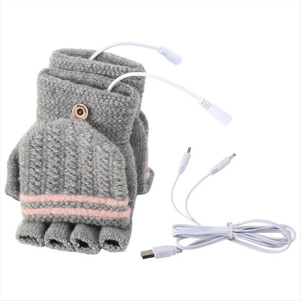 Usb Heated Gloves For Men And Women(Gray)
