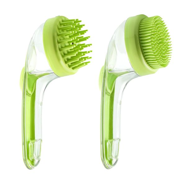 Pet Bath Brush With Shampoo Dispenser For Dogs And Cats