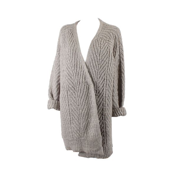 Blackcherry Chunky Knit Grey Cargidan