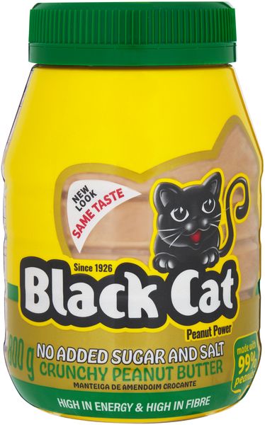 Black Cat Crunchy Peanut Butter No Sugar &amp; Salt 800g