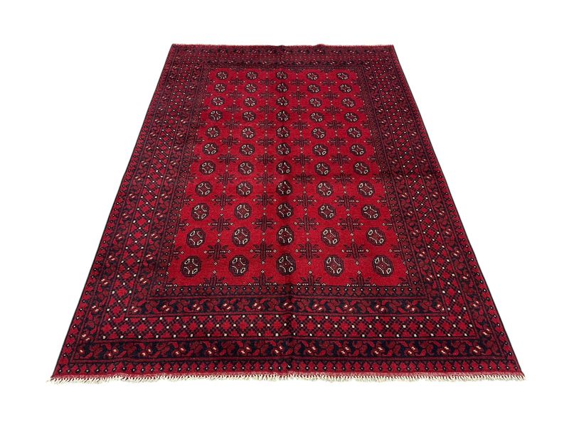 Stunning Handmade Afghan Carpet/Rug - Red - 250 x 165cm