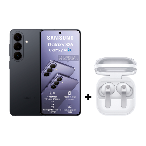 Samsung Galaxy S26 5G 512GB Black + Galaxy Buds4 Pro White