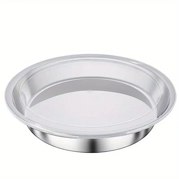 Large Stainless Steel Lunchbox Container Plate Bowl with Lid