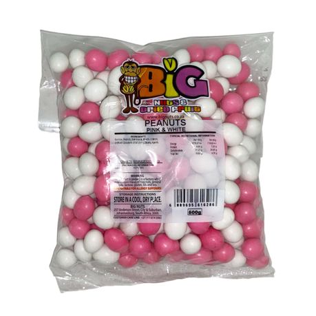 Pink & White Coated Peanuts