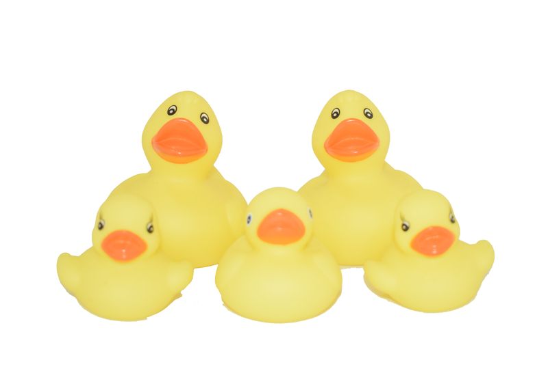 Rubber Vinyl Ducks - Pack of 5