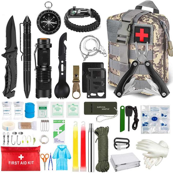 Outdoor Emergency Equipment Camping Hiking Trauma Kit - Cy-36 - Grey
