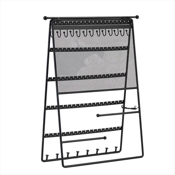 Black Vertical Folding Jewelry Display Stand Foldable Jewelry Stand