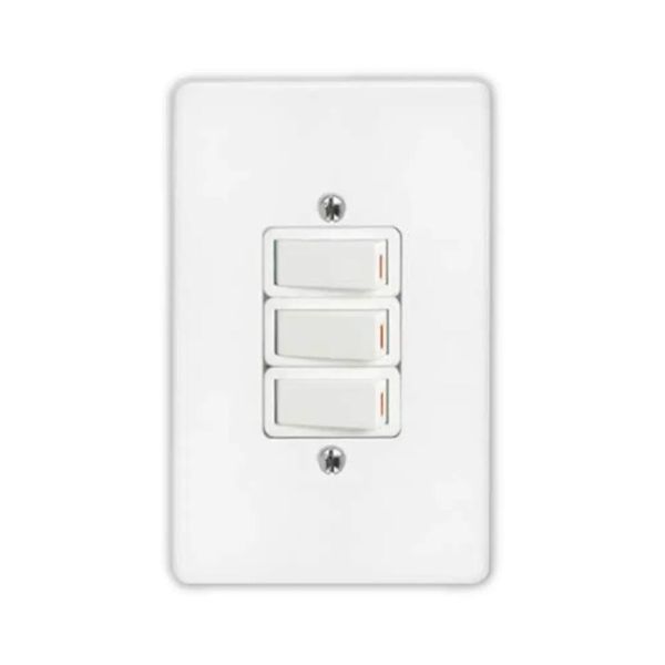 4x2 3 Lever 1 Way Switch Crabtree