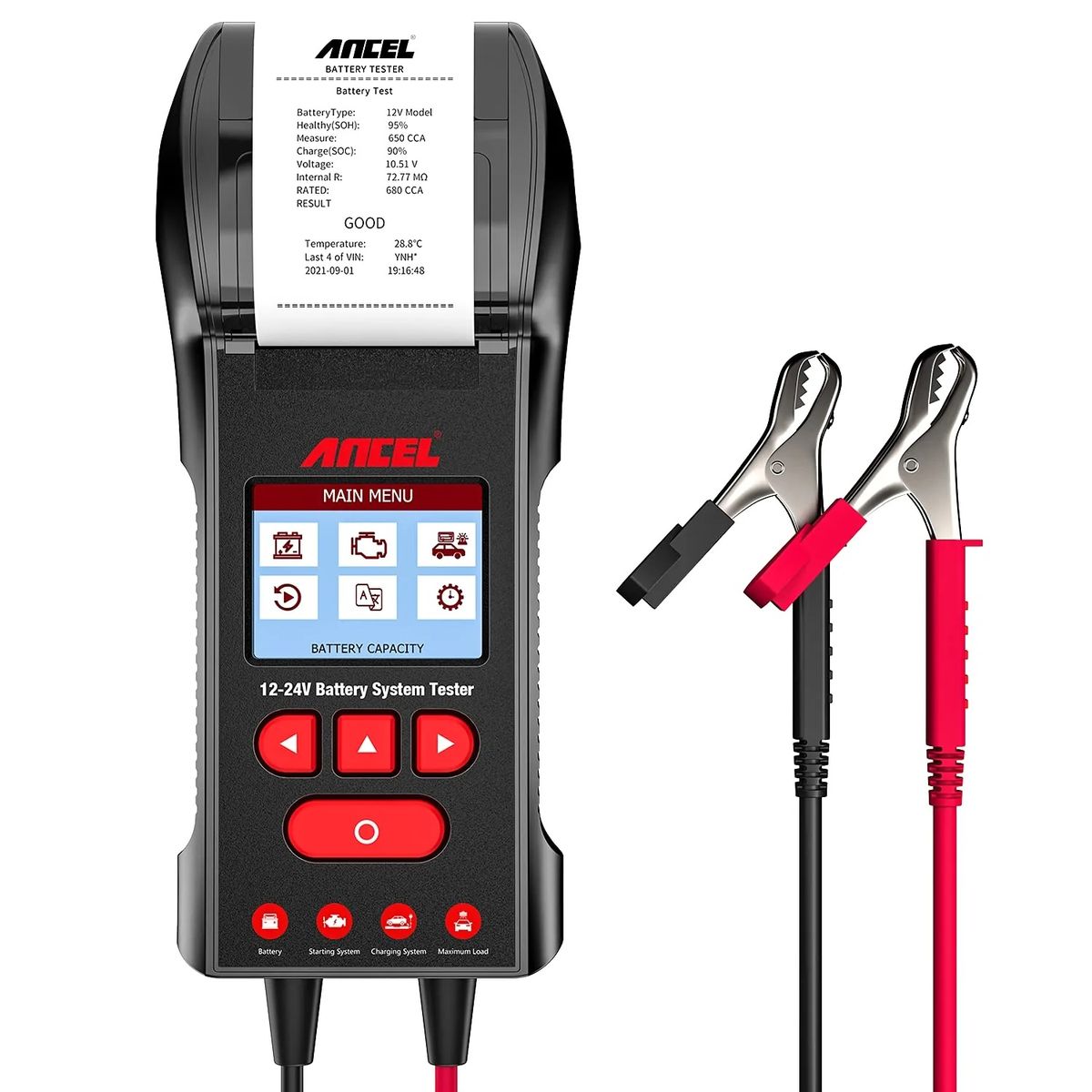 Ancel Bst600 1224v Battery Tester With Built In Printer Shop Today