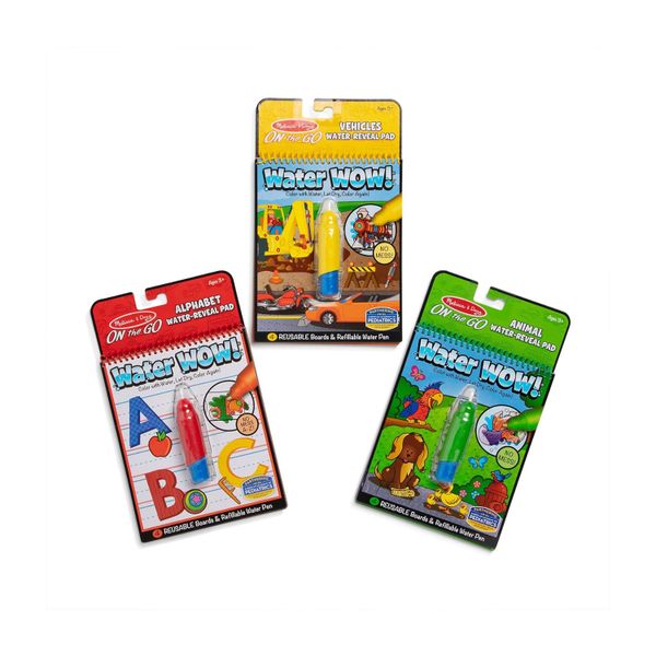 Melissa and Doug Water Wow! Reusable Bundle - Vehicles, Animals &amp; Alphabet