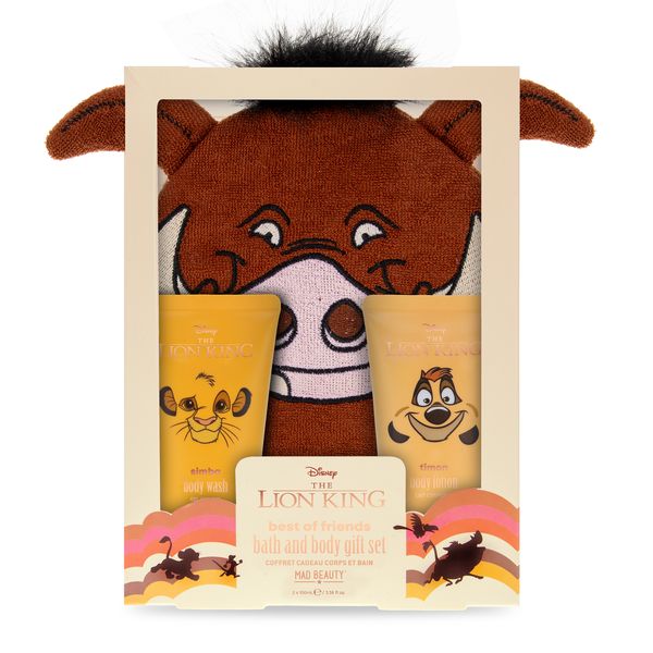 Disney Lion King Body Care Set With Pumbaa Body Mitt, Body Wash &amp; Lotion